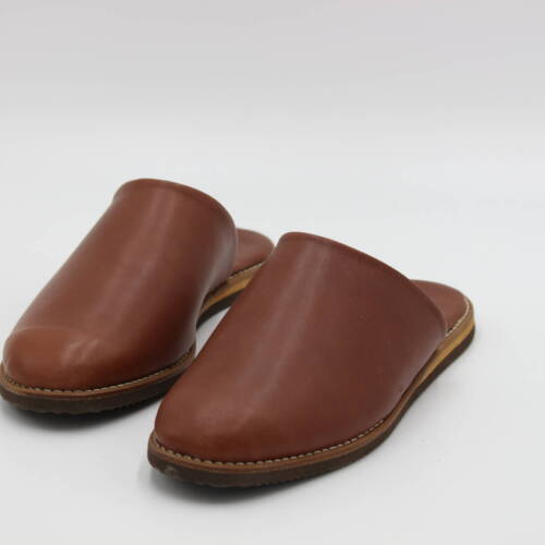 Mens brown Leather Clogs