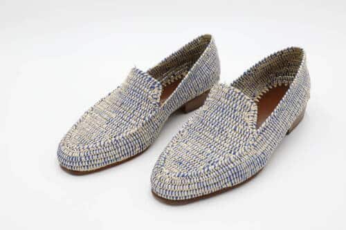 Elegant handcrafted wedding raffia shoes for men