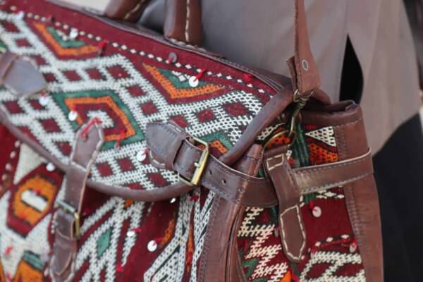Handmade kilim duffle bag – artisan-crafted with vintage kilim and leather
