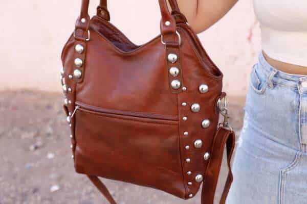 Gothic Rivets Leather Bag