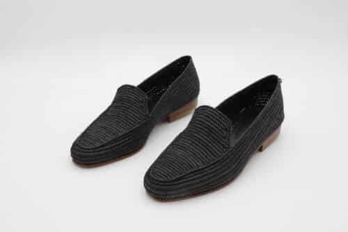 Vegan raffia shoes men – natural cruelty-free woven footwear