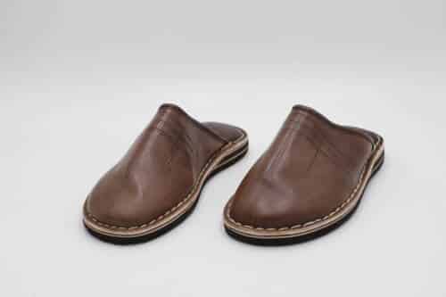 Moroccan leather babouche men – handcrafted traditional slippers