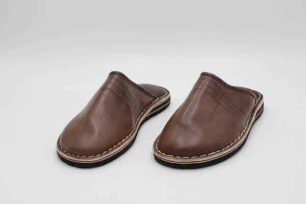 Moroccan leather babouche men – handcrafted traditional slippers