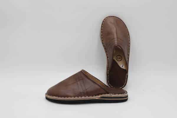 Moroccan leather babouche men – handcrafted traditional slippers
