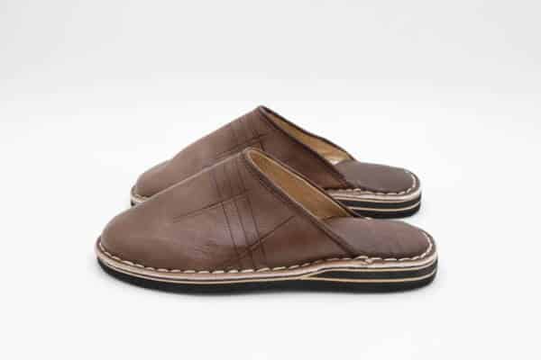 Moroccan leather babouche men – handcrafted traditional slippers